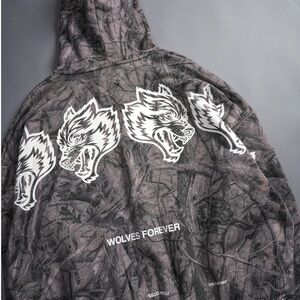DARC SPORT X WOLVES CLUB CLASSICS DRIFTWOOD FOREST CAMO ZIP UP HOODIE